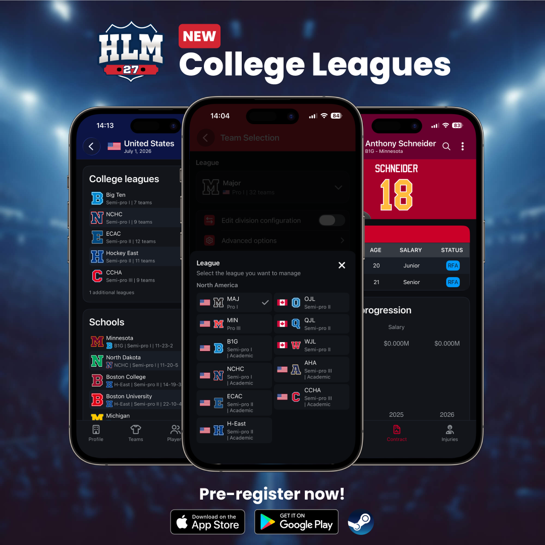 HLM27 Feature Reveal: College Leagues